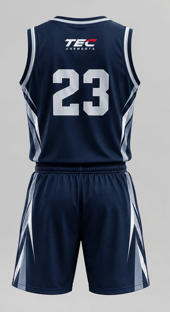 Custom performance Basketball jersey — View back